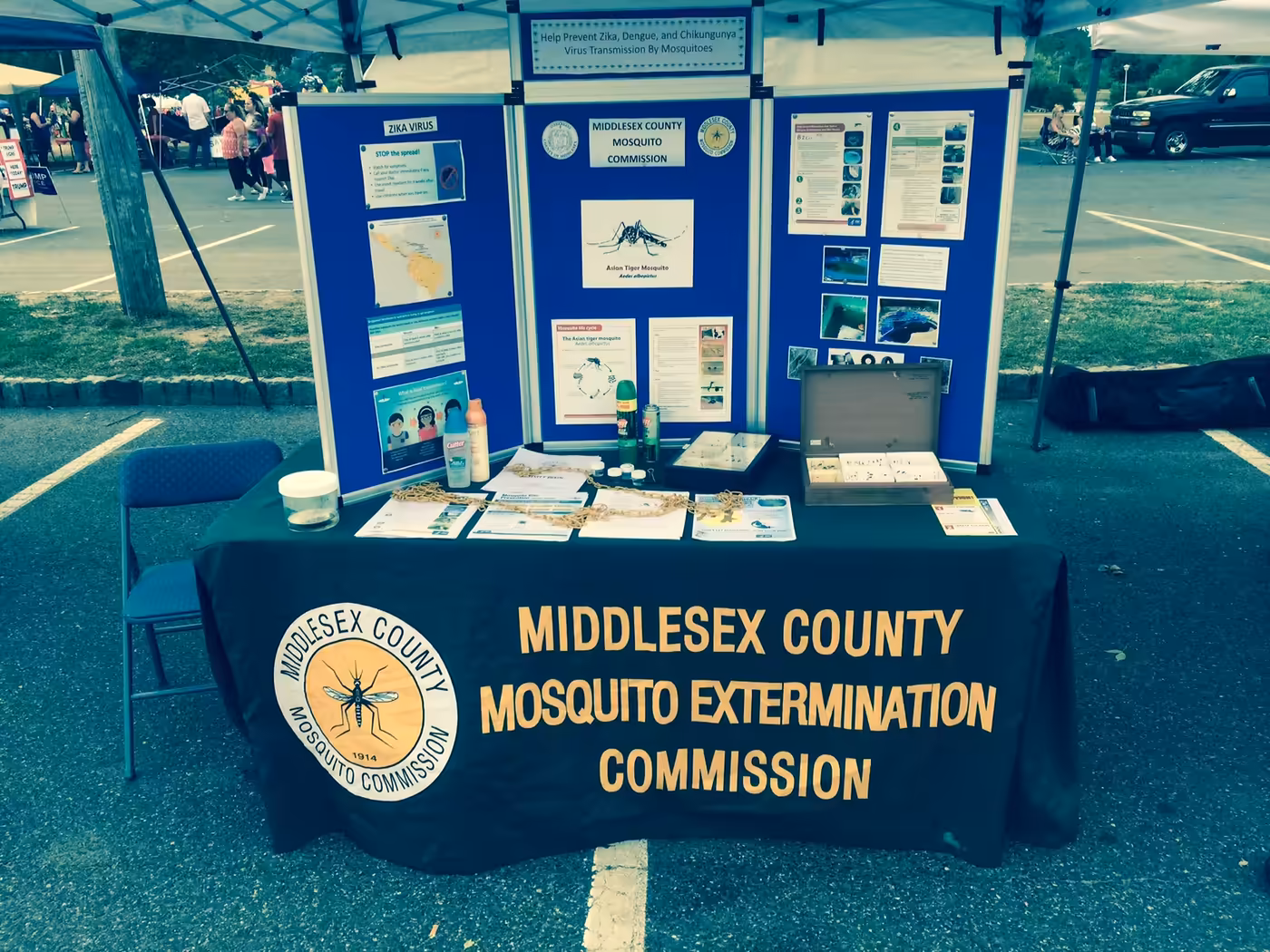 The Commission's information table at a community outreach event.
